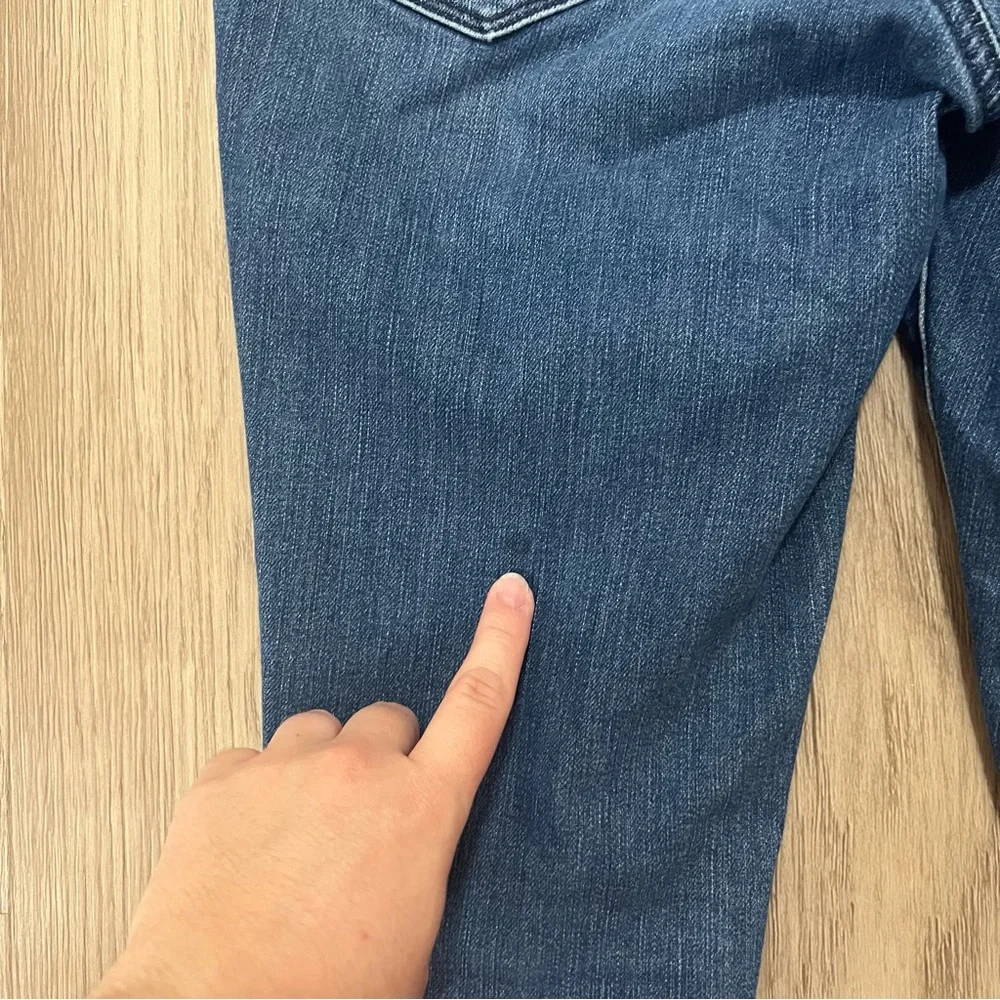 Athleta Sculptek Skinny Jeans Raw Hem Stretch Sculpting Denim Size 4